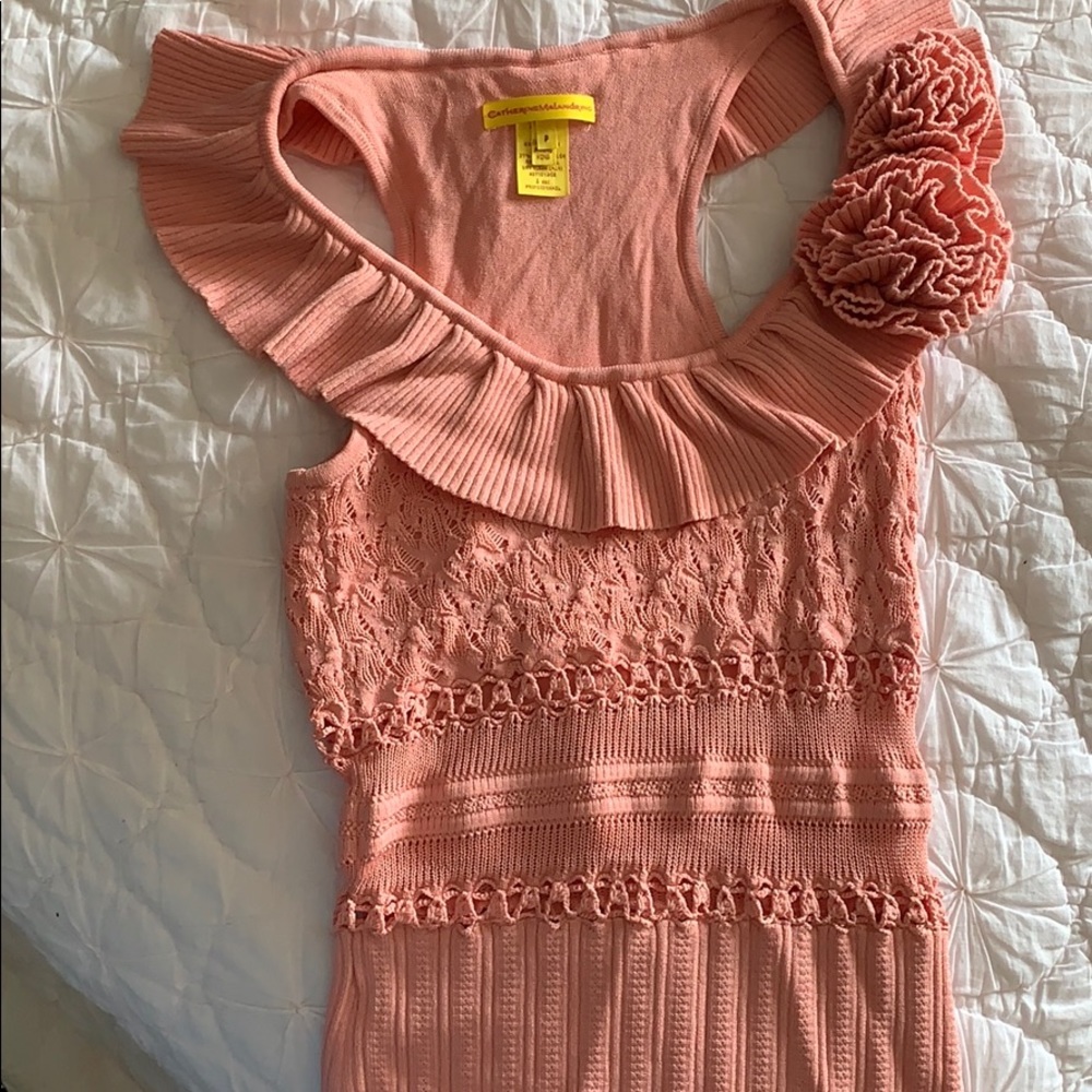 Catherine Malandrino pink knit top